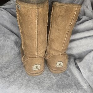 Bearpaw Brown Suede Boots Size 10 Tall